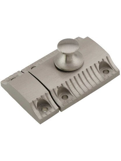 Vintage 1900 Cabinet Latch - 2 7/16 inch X 1-9/16 inch in Satin Nickel.
